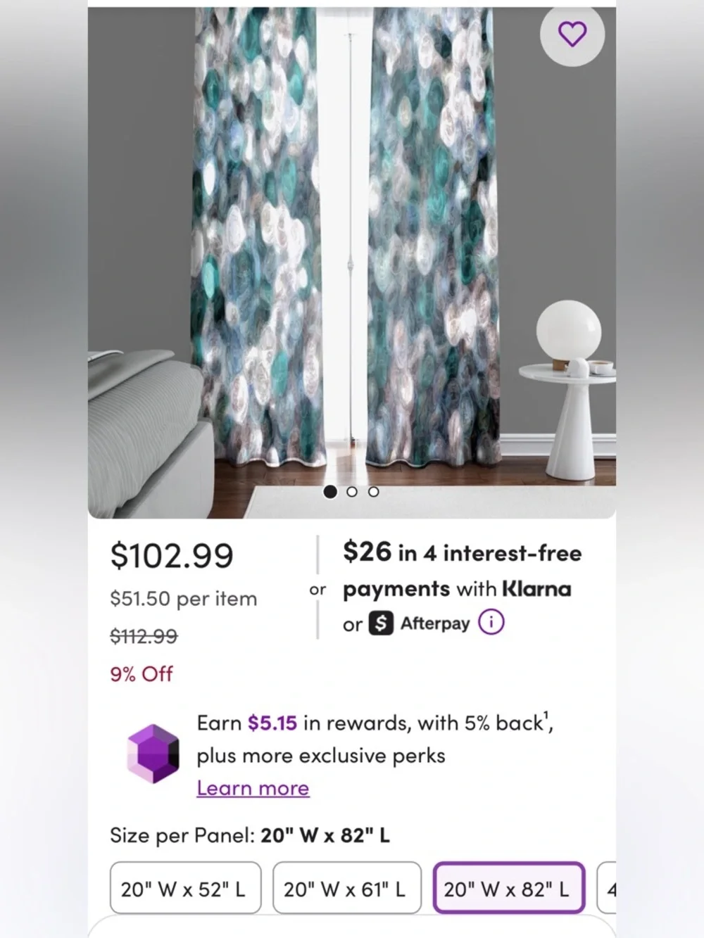 Wayfair Blue Green Watercolor Abstract Curtain Panels 82 Inch Rod Pocket Curtain